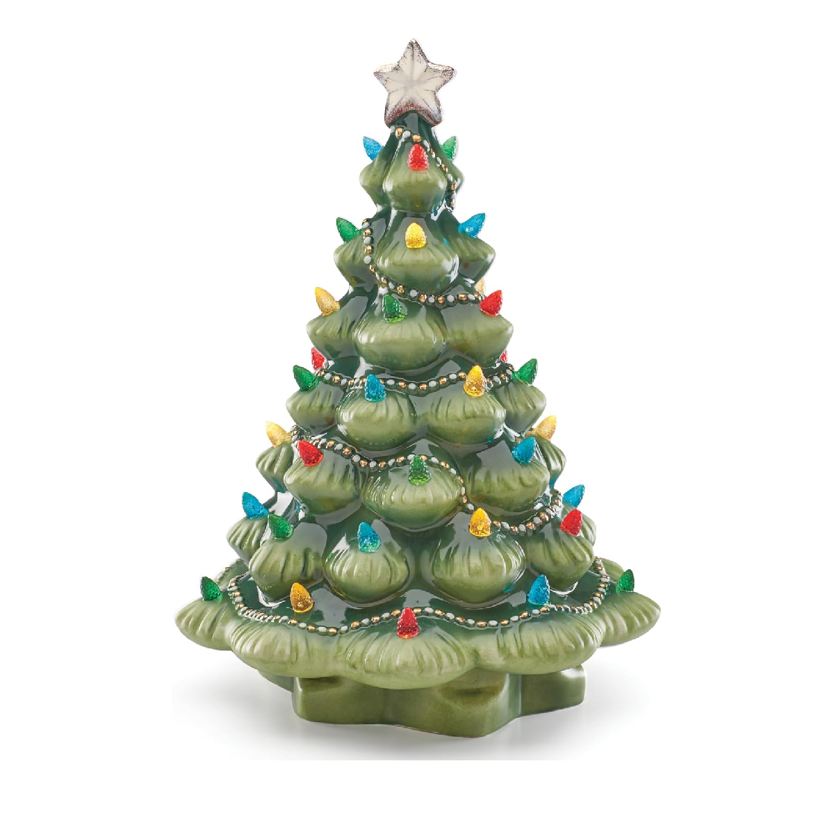 Lenox - Treasured Traditions Green Light-Up Tree Figurine