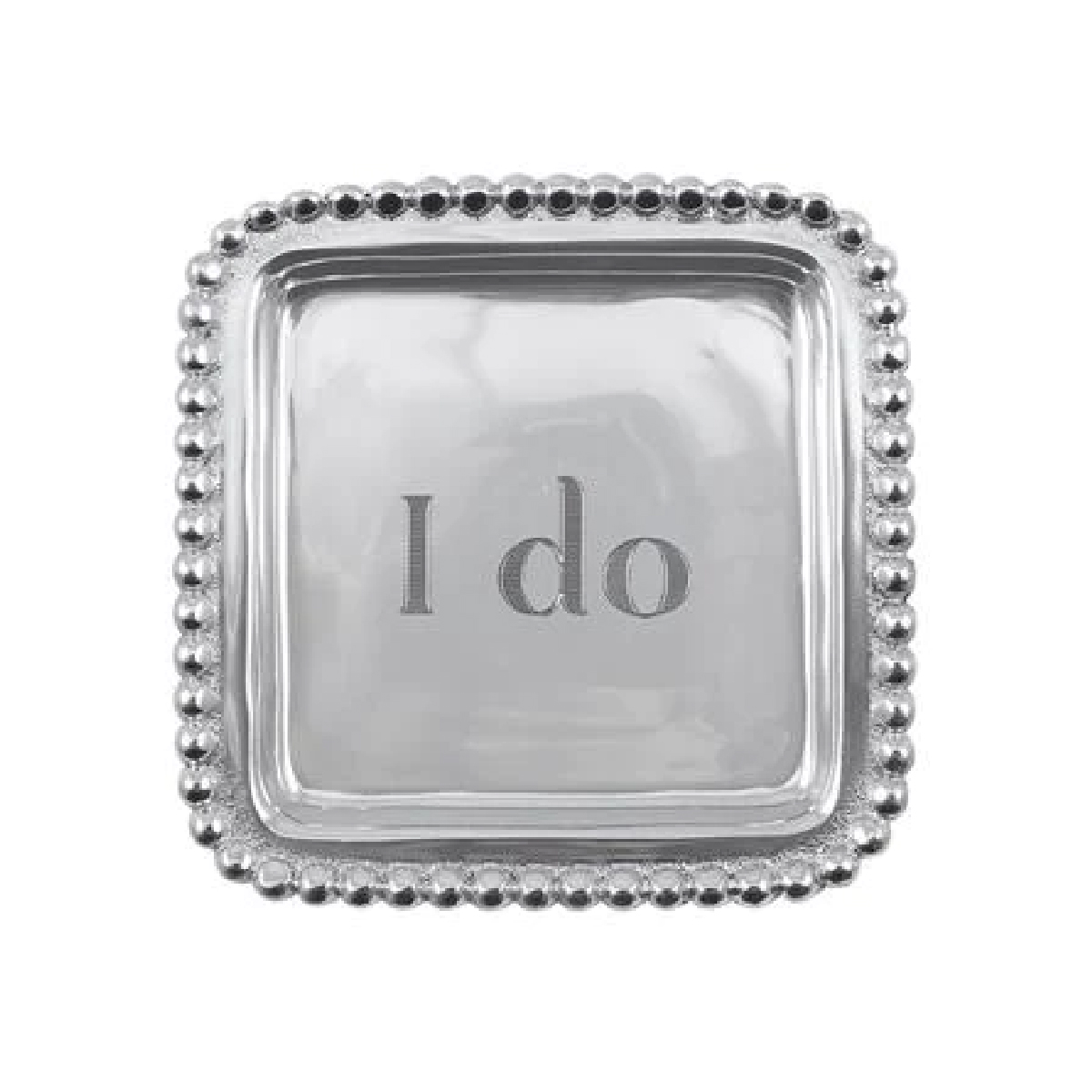 Mariposa - "I Do" Beaded Square Tray