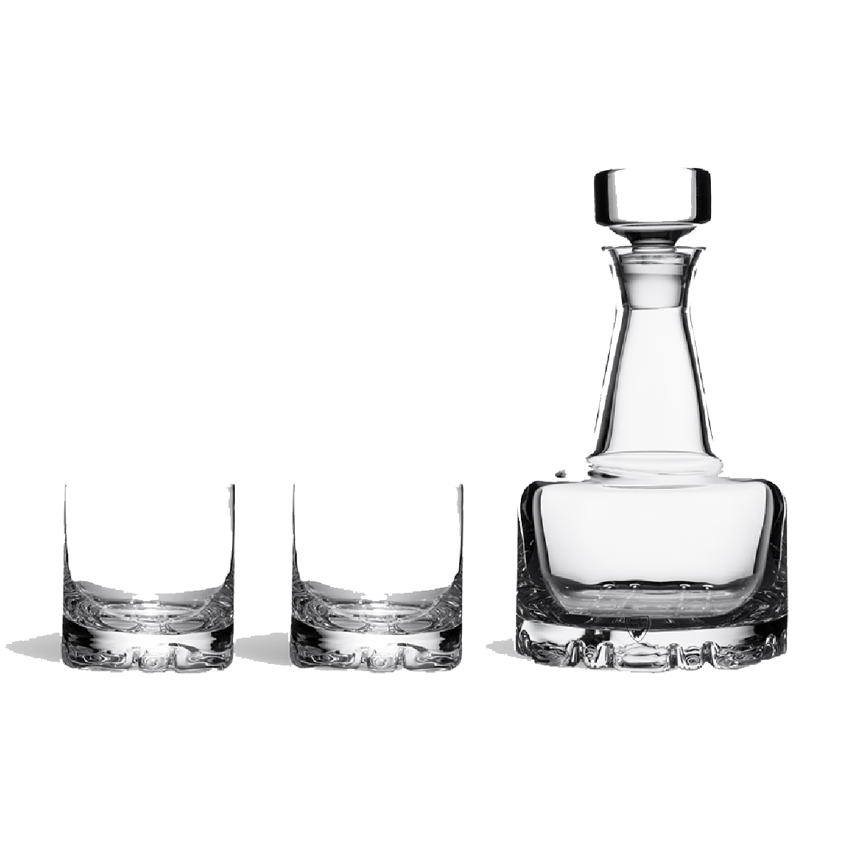 Orrefors - Erik 3pc Decanter & D.O.F Bar Set