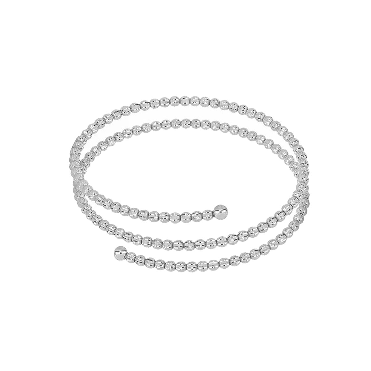 Sterling Silver Diamond-Cut Molla Wrap Bracelet