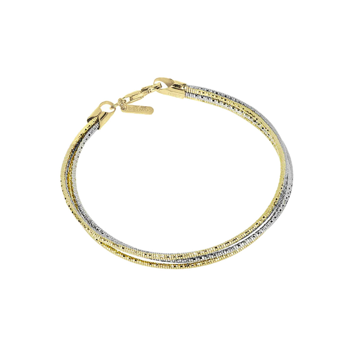 Gold Plated and Sterling Silver 5-Strand Bracelet