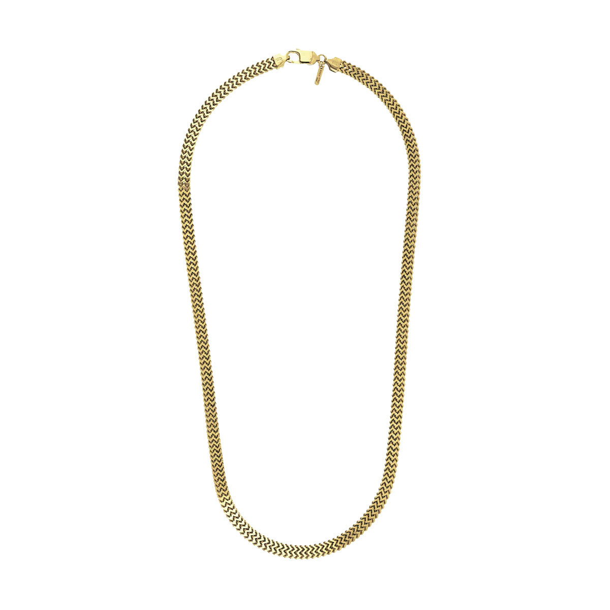 Gold Plated Sterling Silver Rail Link Chain