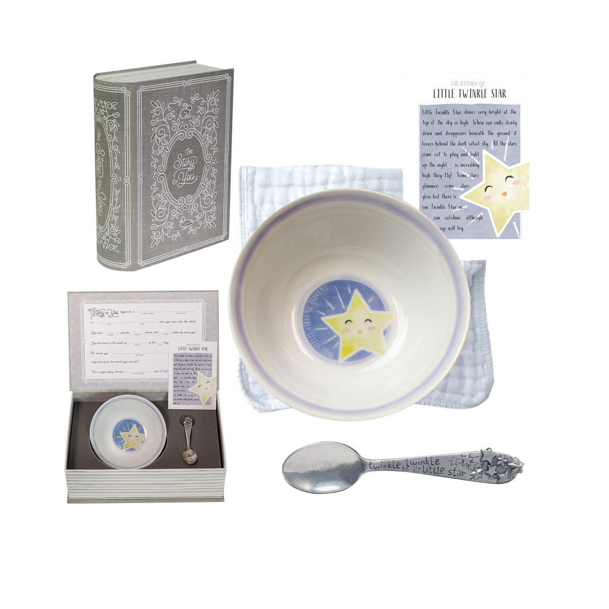 Salisbury Pewter - Twinkle Star Bowl & Spoon Set