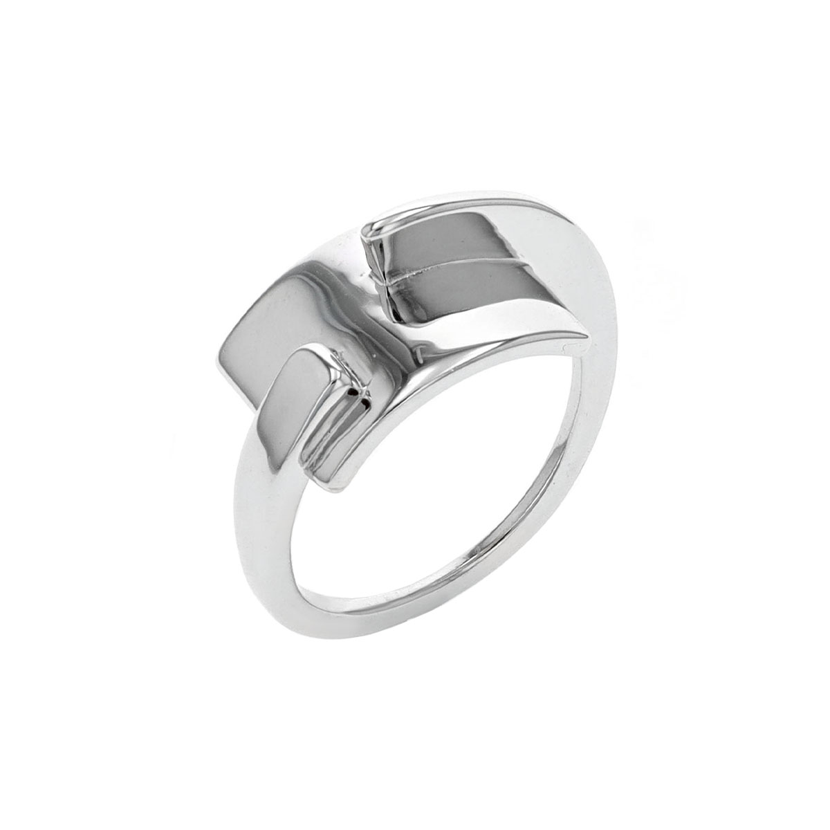 Sterling Silver Curved Plate Ring