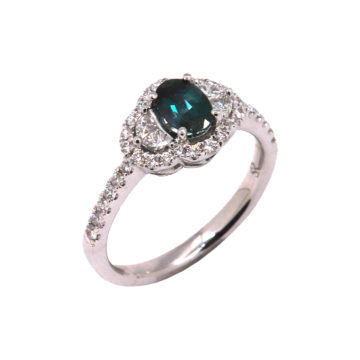 Alexandrite and Diamond Ring
