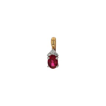 14KTT 1.12OV RUBY/DIA PND