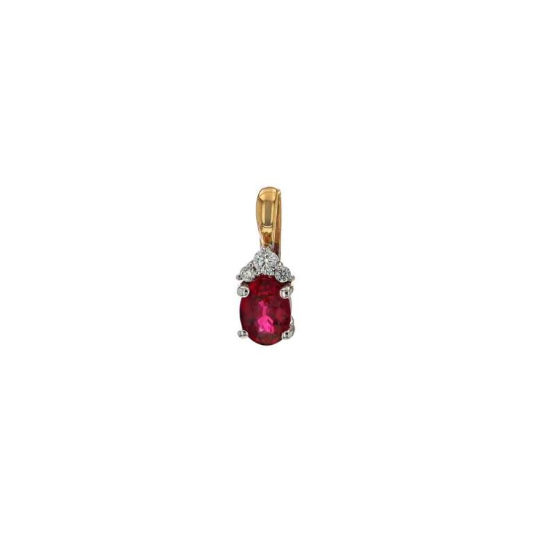 14KTT 1.12OV RUBY/DIA PND