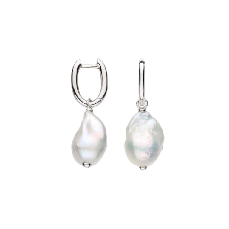 SS BAROQUE FWP HOOP EARRING
